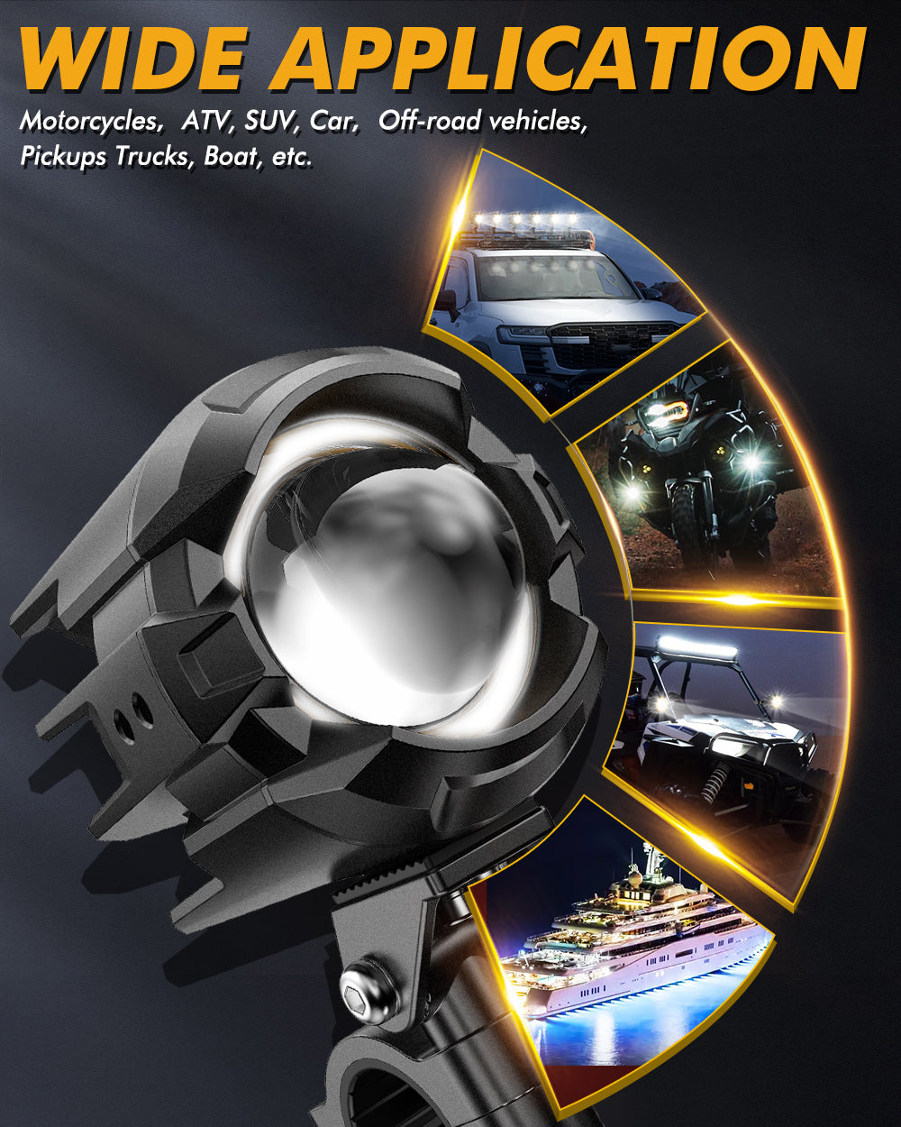 2011 Honda NC700X Motorcycle LED Spotlight Light 3+5 Light Modes