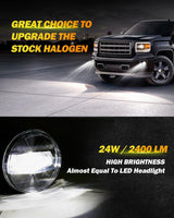 (2pcs/set) 48W LED Fog Lights DOT Approved For 2007-2013 GMC Sierra 1500 / 2007-2014 Sierra 2500HD 3500HD (Black)