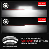 7 Inch LED Headlights Halo Amber Turn Signal Lights with DRL High/Low Beam Fit for Jeep Wrangler JK JKU TJ LJ Ford GMC