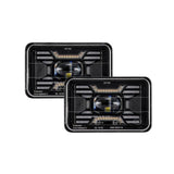 (2pcs/set) 4x6 Inch Sealed Beam LED Headlights with Hi-Lo Beam DRL Turn Signal Light