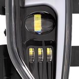 (2pcs/set) 45W DOT Approved LED Fog Lights with DRL for 2016-2018 Chevy Silverado 1500 (Black/Chrome)