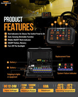 RA80 RGB Switch Panel, Toggle/ Momentary/ Pulsed Mode Supported (One-Sided Outlet)