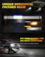 (2pcs/set) 48W LED Fog Lights DOT Approved For 2007-2013 GMC Sierra 1500 / 2007-2014 Sierra 2500HD 3500HD (Black)