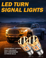 🆕BAU15S 7507 LED Turn Signal Light Rear/Front, Side Maker Light Bulbs 50W 4000LM CAN-Bus Error Free 3000K Amber B21-PRO Series |2 Bulbs