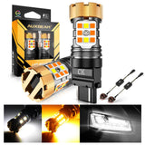 🆕 3157 US-CK LED Front Turn Signal & DRL Light Bulbs 50W 4000LM CAN-Bus Error Free Dual Color Switchback White & Amber B21-PRO Series | 2 Bulbs
