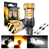 🆕T20 7443 LED Front Turn Signal & DRL Light Bulbs 50W 4000LM CAN-Bus Error Free Dual Color Switchback White & Amber B21-PRO Series | 2 Bulbs