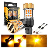 🆕T20 7443 7440 LED Turn Signal Light Rear/Front, Side Maker Light Bulbs 50W 4000LM CAN-Bus Error Free 3000K Amber B21-PRO Series |2 Bulbs