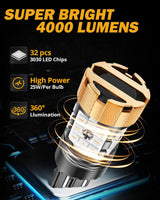 🆕T20 7443 7440 LED Brake/Tail Light Bulbs 50W 4000LM CAN-Bus Error Free Red B21-PRO Series | 2 Bulbs