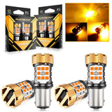 🆕1157 BAY15D LED Turn Signal Light Rear/Front, Side Maker Light Bulbs 50W 4000LMCAN-Bus Error Free 3000K Amber B21-PRO Series |2 Bulbs