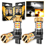 🆕 T25 3157D LED Front Turn Signal & DRL Light Bulbs 50W 4000LM CAN-Bus Error Free Dual Color Switchback White & Amber B21-PRO Series | 2 Bulbs