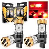 🆕T25 3157 3156 LED Brake/Tail Light Bulbs 50W 4000LM CAN-Bus Error Free Red B21-PRO Series | 2 Bulbs
