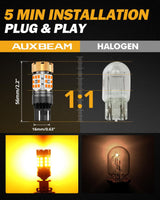 🆕T20 7443 7440 LED Turn Signal Light Rear/Front, Side Maker Light Bulbs 50W 4000LM CAN-Bus Error Free 3000K Amber B21-PRO Series |2 Bulbs