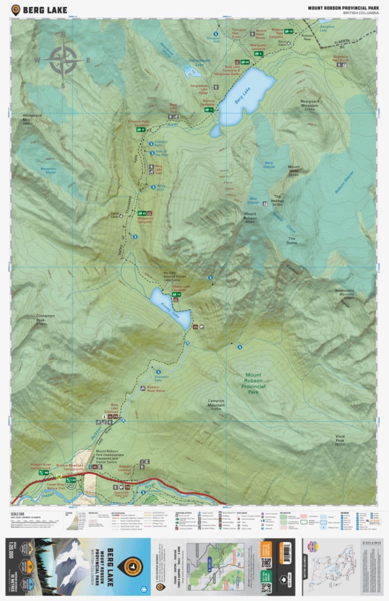 Robson Rance Map Berg Lake (Mount Robson Provincial Park, BC) - Destination Map – Rove ...