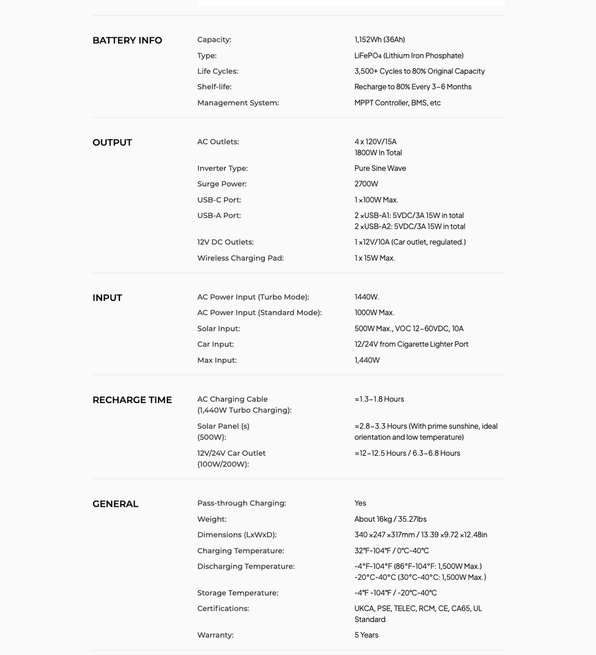BLUETTI AC180 Solar Portable Power Station | 1,800W Pure Sine Wave, 1,152Wh LiFePO₄ Battery | 45-Min Turbo Recharge, App Control & UPS Backup