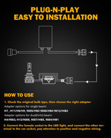 9004 C20-Model Decoder-Pro Enhanced Led Headlight Bulbs Canbus Decoder Harness Resistor Conversion Kit 2pcs/set