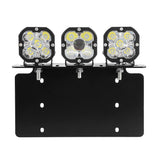 LED Light Bar Steel License Plate Mounting Bracket Front Bumper Holder Fit for Most Trucks, Pickups, SUV, Jeep, 4x4, Cars (US Version)