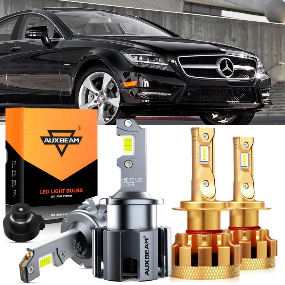 For 2007-2011 Mercedes-Benz CLS550 with HID headlamps LED Light Bulbs High Low Beam Bundle