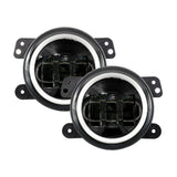 7'' LED Headlight Replacement And 4'' 30W LED Fog Lights with White DRL+Amber Turn Signal For Jeep Wrangler2007-2018 JK