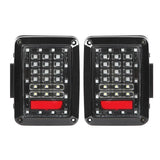 7'' LED Headlight Replacement + 4'' LED Fog Light + LED Smoke Tail Light + Front Turn Signal & Fender Flares Side Marker Light for Jeep Wrangler JK