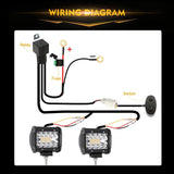 6 Modes Series 20 Inch White&Amber Off Road Led Light Bar