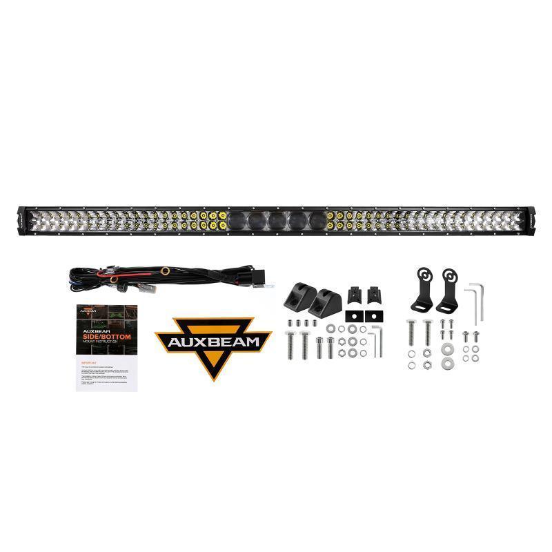 7" LED Halo Headlights + 4" Inch LED Fog Lights with DRL + 5D-PRO 52" Straight LED Light Bar + Windshield Mounting Brackets + 18W Flood Beam Pod Lights Set for for Jeep Wrangler JK
