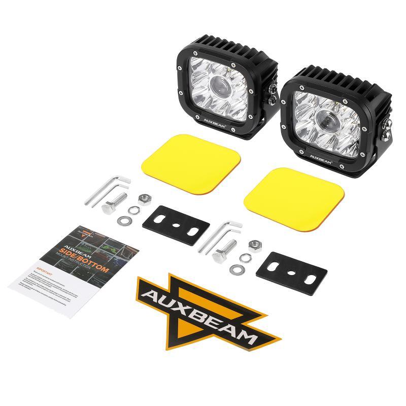 5 Inch 110W LED Driving Lights with Additional Amber Covers & 22 Inch 5D-PRO Series LED Light Bars Combo for CBR 1000rr Off Road Buggy, ATV, UTV, Truck