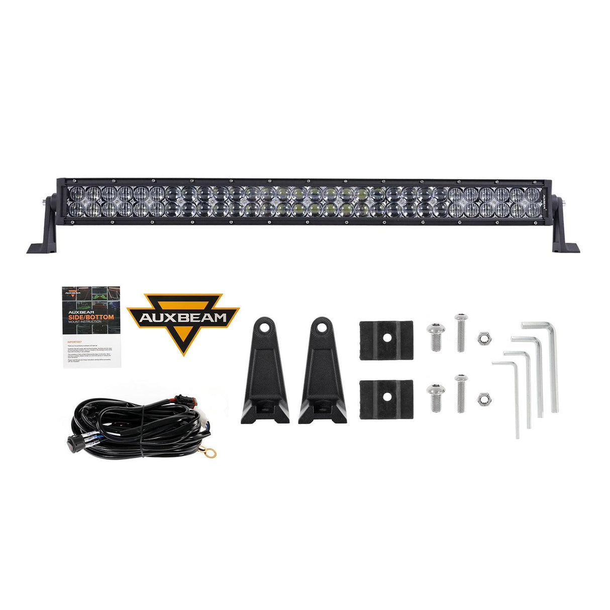 32 Inch 5D Series Straight/Curved LED Light Bar & A-pillar Light Bar Mounting Bracket Combo for RZR 900/ RZR S900/ RZR 900 XC/ RZR XP 1000/ RZR Turbo