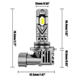 🆕9005+9006 LED Headlight Bulbs Q25S Series 1:1 Mini Size 90W 22000LM 6500K Cool White | 4 Bulbs