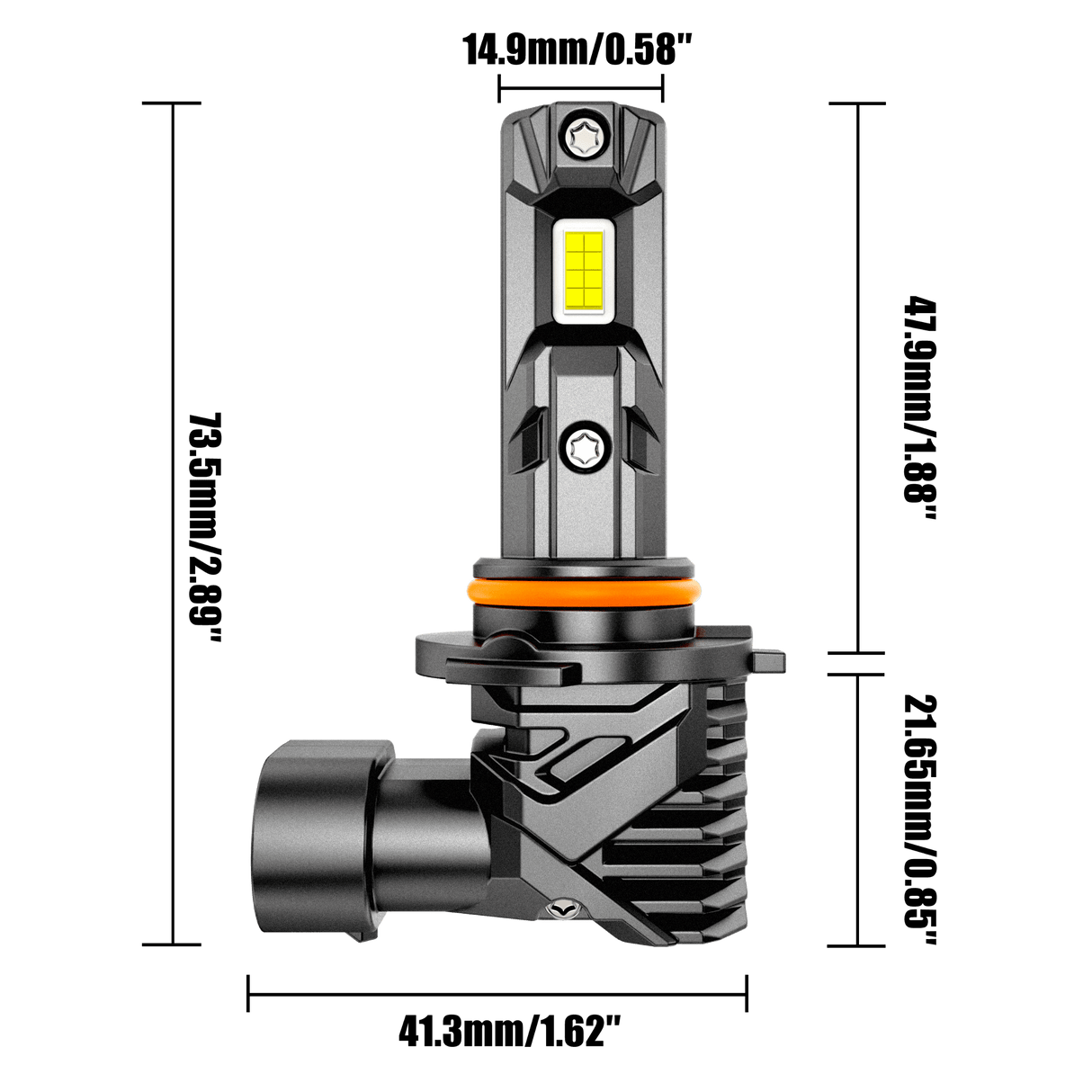 🆕9005/HB3 LED Headlight Bulbs/Fog Lights Q15 Series Fanless&Wireless 60W 18000LM 6500K Cool White | 2 Bulbs