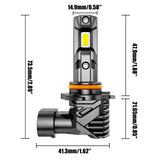 🆕9005/HB3 LED Headlight Bulbs/Fog Lights Q15 Series Fanless&Wireless 60W 18000LM 6500K Cool White | 2 Bulbs