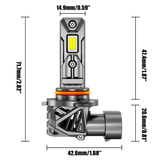 🆕9005+H11 LED Headlight Bulbs 90W 22000LM Q26S Series 1:1 Same OEM Size 6500K Cool White | 4 Bulbs
