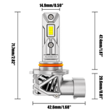 🆕9005/HB3 LED Headlight Bulbs 70W 20000LM Q26 Series 1:1 Size Plug-n-Play 6500K Cool White | 2 Bulbs
