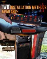 AS Series 4/6 Gang RGB Slim Switch Panel with APP&Remote Control, Toggle/ Momentary/ Pulsed Mode Supported(One-Sided Outlet)