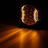 V-ULTRA Series | 7 Inch 226W LED Side Shooter White Pod Lights with Amber DRL