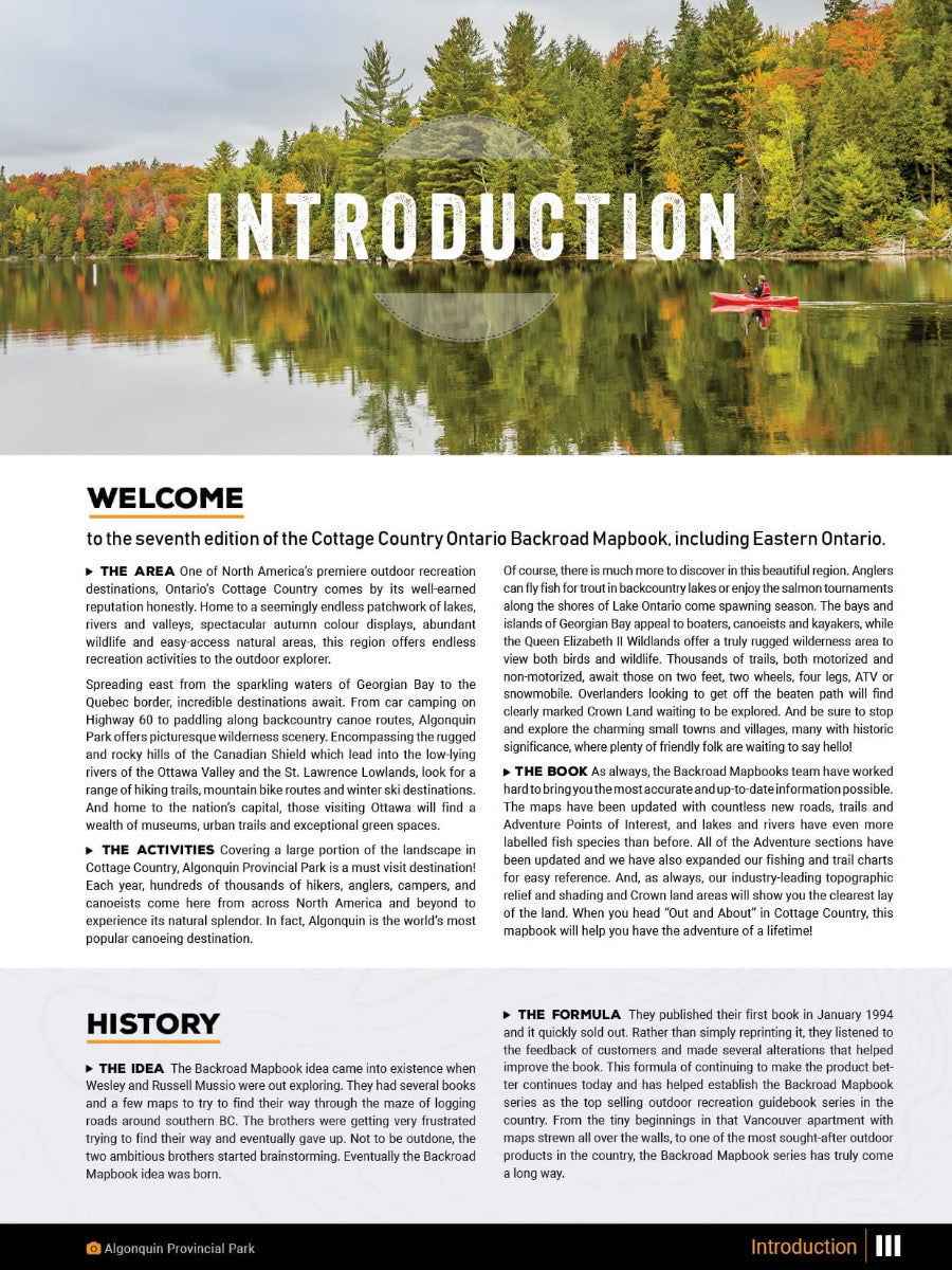 Cottage Country Ontario Backroad Mapbook