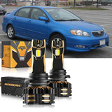 For 2005-2008 Toyota Corolla 9005 9006 LED Headlight Bulbs Bundle