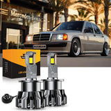 For 2000-2006 Mercedes-Benz E55 AMG with HID headlamps LED Light Bulbs High Low Beam Bundle