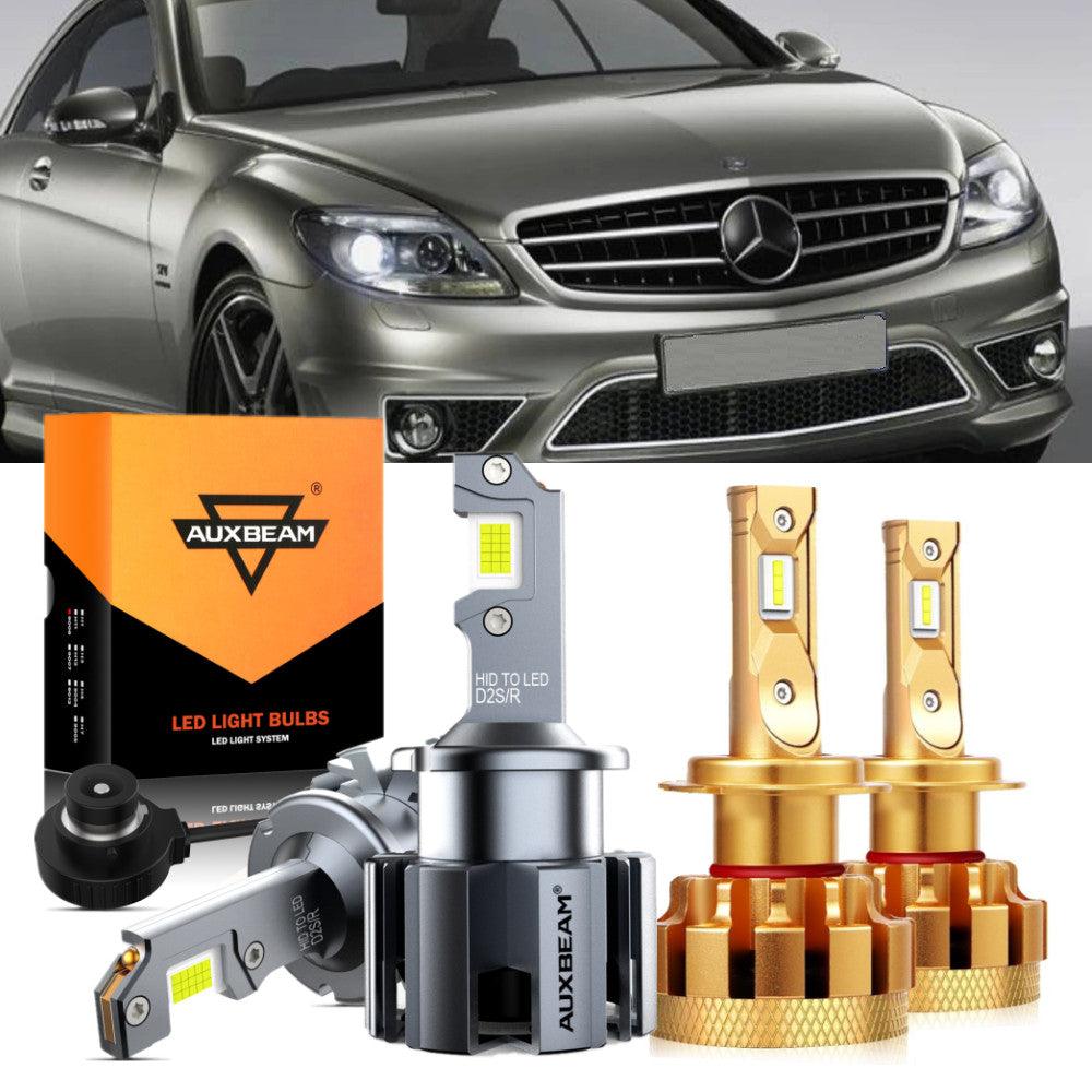For 2005-2009 Mercedes-Benz CL65 AMG with HID headlamps LED Light Bulbs High Low Beam Bundle