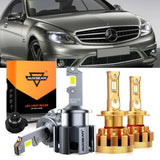 For 2005-2009 Mercedes-Benz CL65 AMG with HID headlamps LED Light Bulbs High Low Beam Bundle