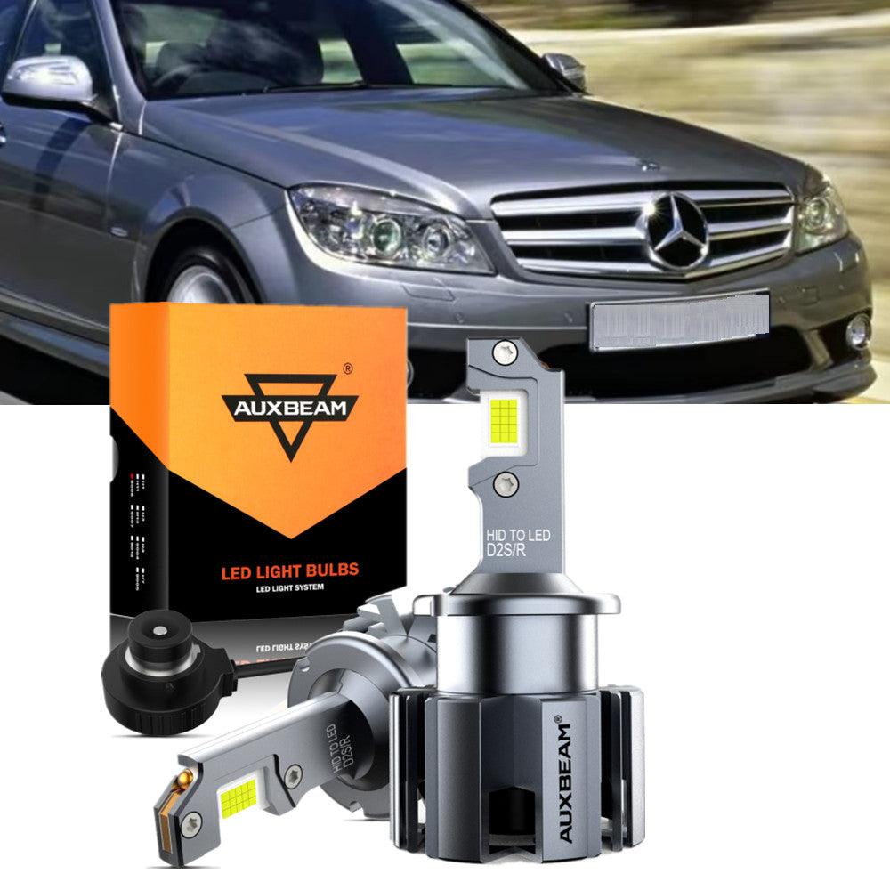 For 2006-2007 Mercedes-Benz C350 with HID headlamps LED Light Bulbs High Low Beam Bundle