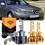 For 2006-2007 Mercedes-Benz C350 with HID headlamps LED Light Bulbs High Low Beam Bundle