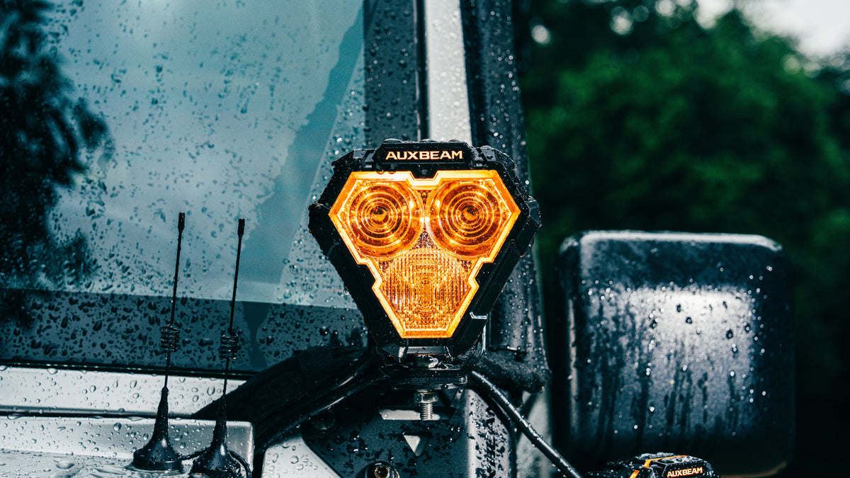 Auxbeam MASTER-T Series 5" Combo Beam Off-Road Lights Amber Backlight