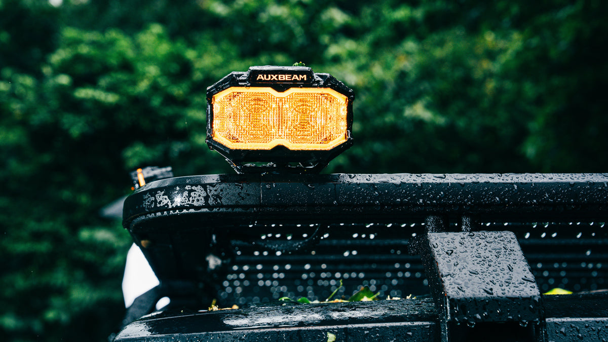 Auxbeam MASTER-T Series 5" Flood Beam Off-Road Lights Amber Backlight