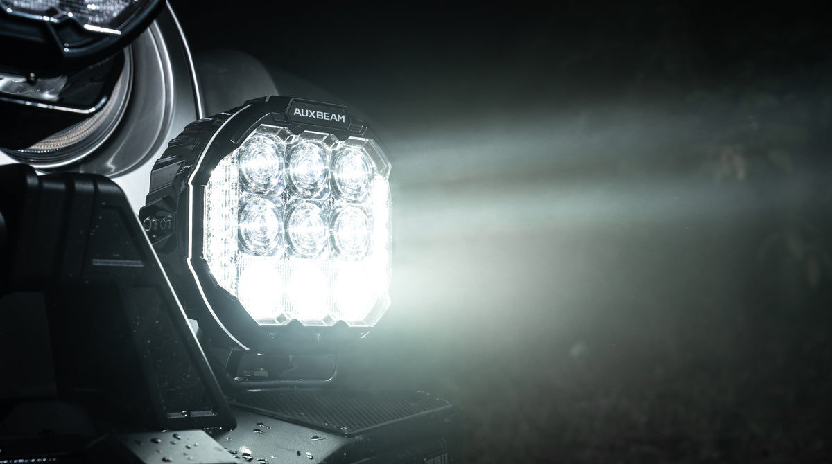 Auxbeam MASTER-T Series 7" Combo Beam Off-Road Lights Amber Backlight
