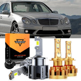 For 2007 Mercedes-Benz E63 AMG with HID headlamps LED Light Bulbs High Low Beam Bundle