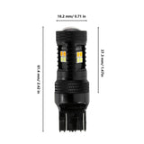 T20 7443 7440 LED Front Turn Signal & DRL Light Bulbs 300% High Brightness Dual Color Switchback White & Amber | 2 Bulbs