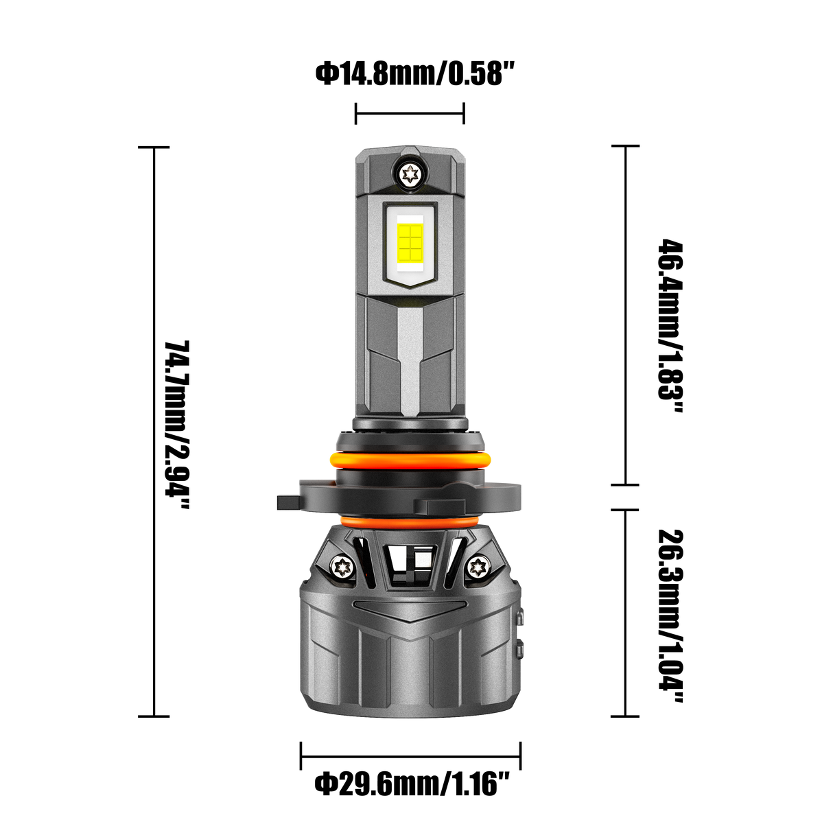 🆕9005/HB3 LED Headlight Bulbs 100W 22000LM F18 Series 1:1 Mini Size 6500K Cool White | 2 Bulbs