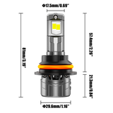 🆕9007/HB5 LED Headlight Bulbs 100W 22000LM F18 Series 1:1 Mini Size 6500K Cool White | 2 Bulbs