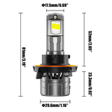 🆕H13/9008 LED Headlight Bulbs 100W 22000LM F18 Series 1:1 Mini Size 6500K Cool White | 2 Bulbs