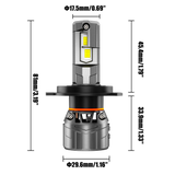 🆕H4/9003 LED Headlight Bulbs 100W 22000LM F18 Series 1:1 Mini Size 6500K Cool White | 2 Bulbs